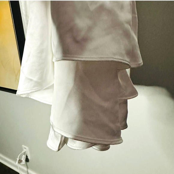 NWT Elliat Aisle Satin White Wedding Bride Slip Cowl Neck Maxi Dress Size Small - Picture 6 of 16